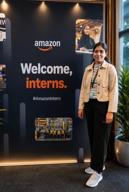 Portrait of a Student Working at Amazon