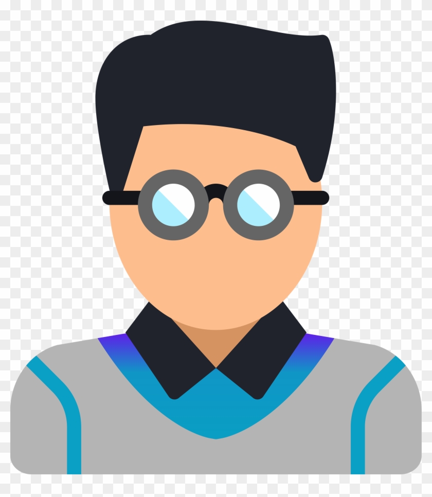 Clipart of a man in glasses